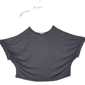 MaiTai navy & white stripe dolman sleeve blouse. Rayon/Spandex. Size 2X/3X. NWT